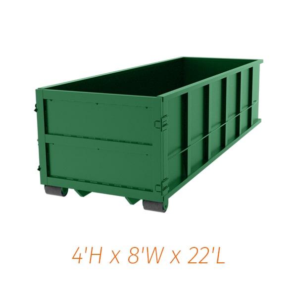 if you need to extend your rental period for our twenty yard dumpsters, please contact us as soon as possible so we can arrange for continued service